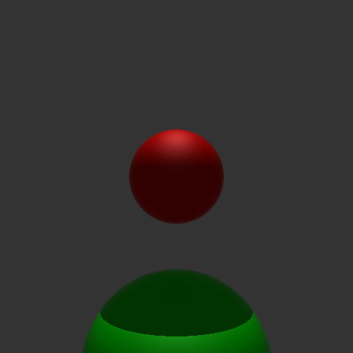 light above two spheres